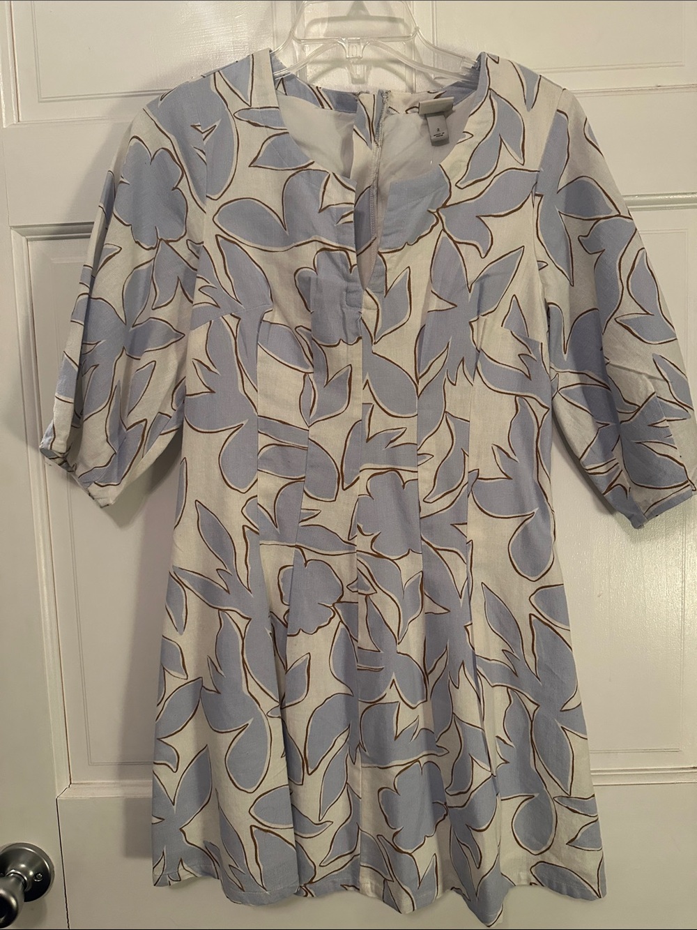 a new day Blue and White Floral Shift Dress